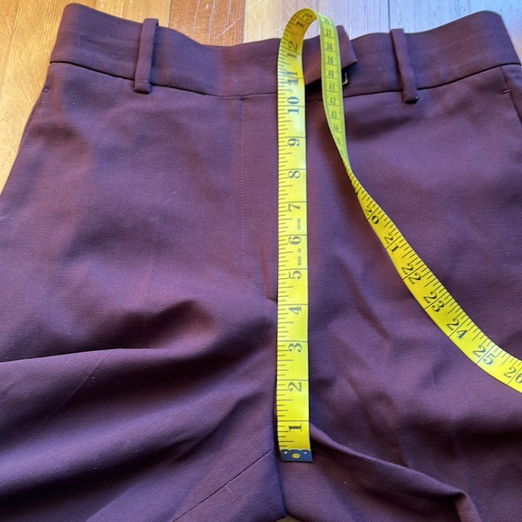 REISS Maroon High Waisted Trousers - Picture 8 of 8